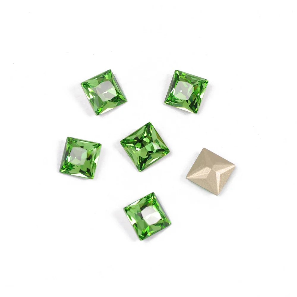 CTPA3bl 4447 High Quality Nails Rhinestone Peridot Color Pointback Crystal Glass Rhinestones For Nails 3D DIY Nail Art Gems