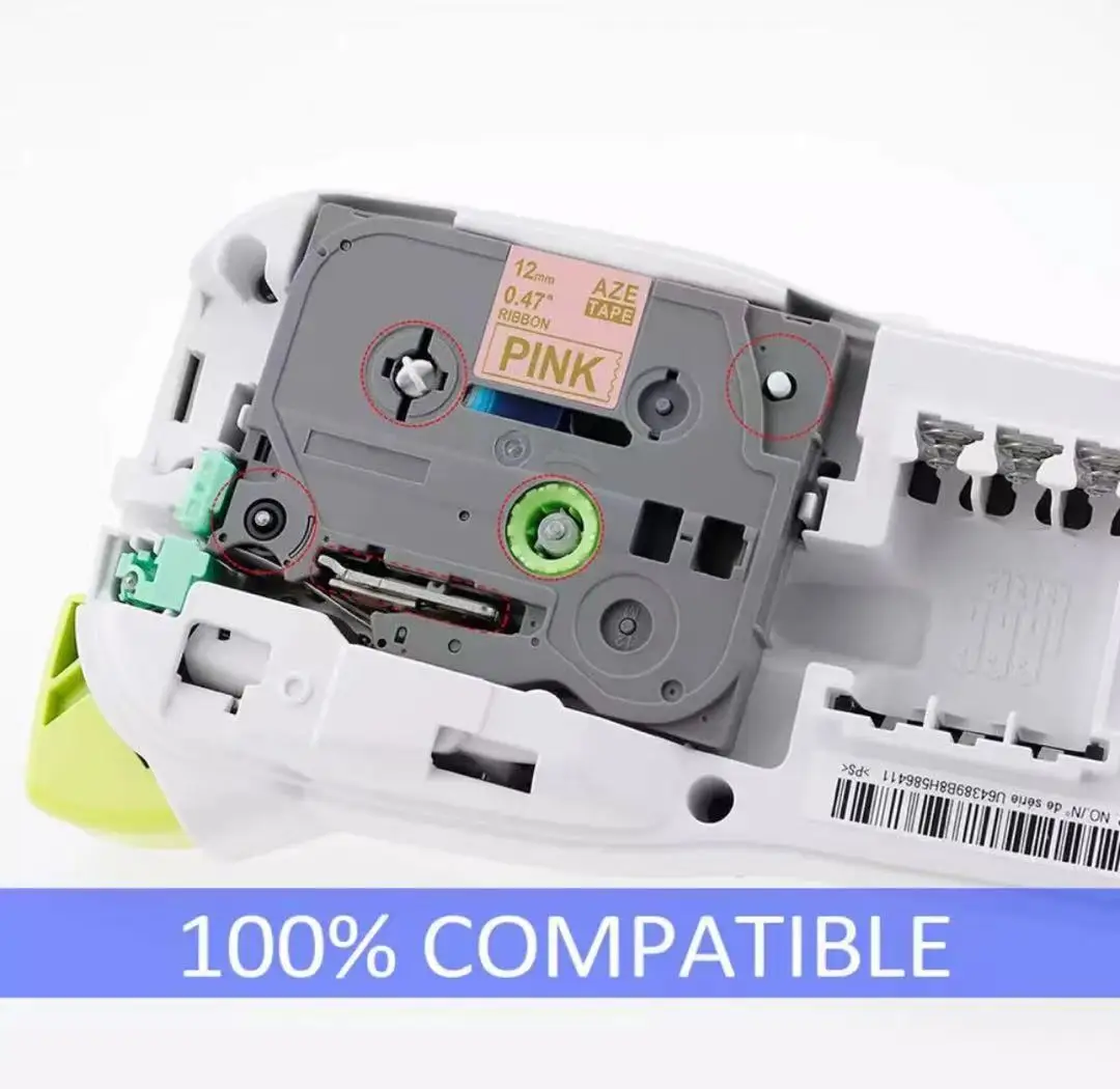 12mm TZe-R231 Satin Ribbon label tape TZe-RN34 TZe-RE34 TZE-RE31 Compatible for Brother Label Printer Maker H110