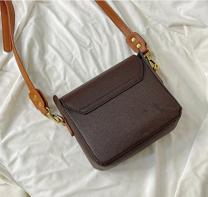 Vintage Small Shoulder Bag Unisex Simple Messenger Bag Man Pu Crossbody Bag 2021 New Style Retro Brown Mini Phone Bag