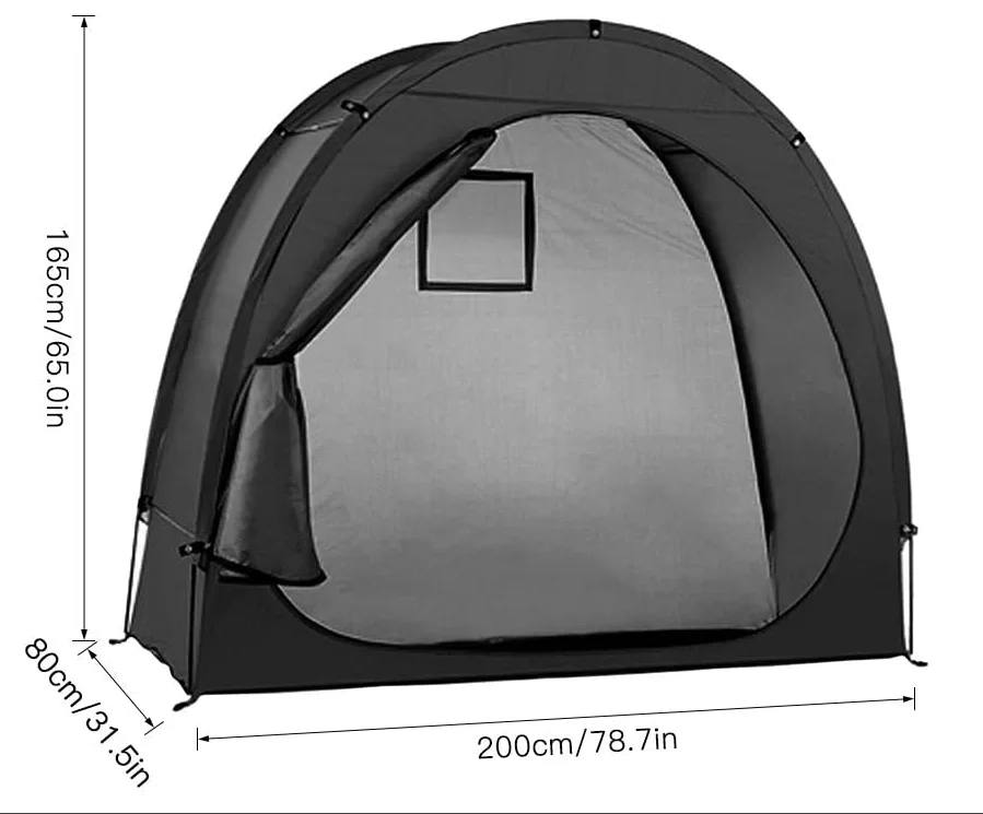 

Bike Cover Storage Tent Tricycle Cover Storage Shed Tent Durable Polyester Waterproof Anti-Dust Portable Foldable Bike Tent (78