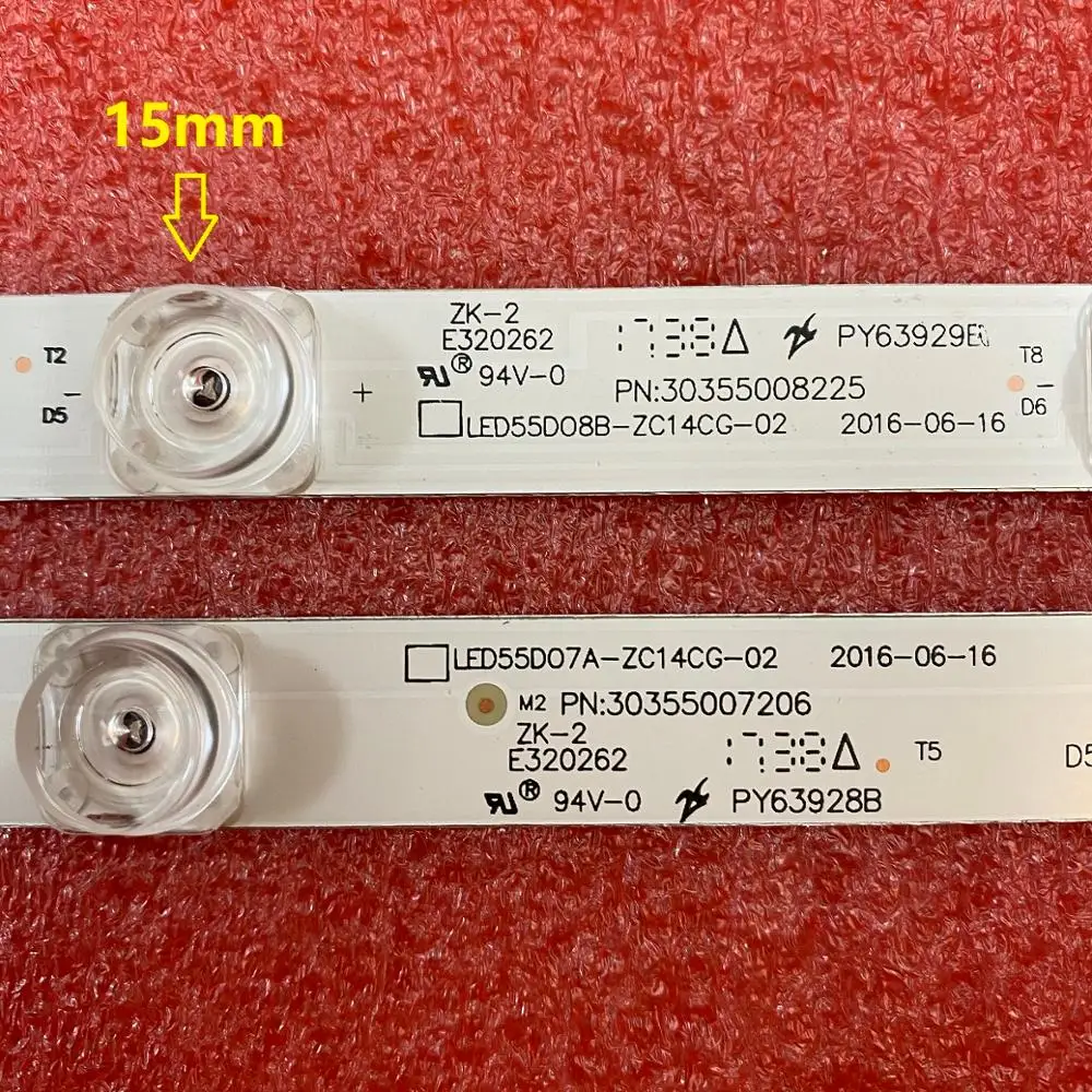 14 teile/satz Led-hintergrundbeleuchtung streifen für MHDV5533-U4 JVC LT-55C550 LED55D08B-ZC14CG-02 LED55D07A-ZC14CG-02 30355008225   LED55D8 LED55D7