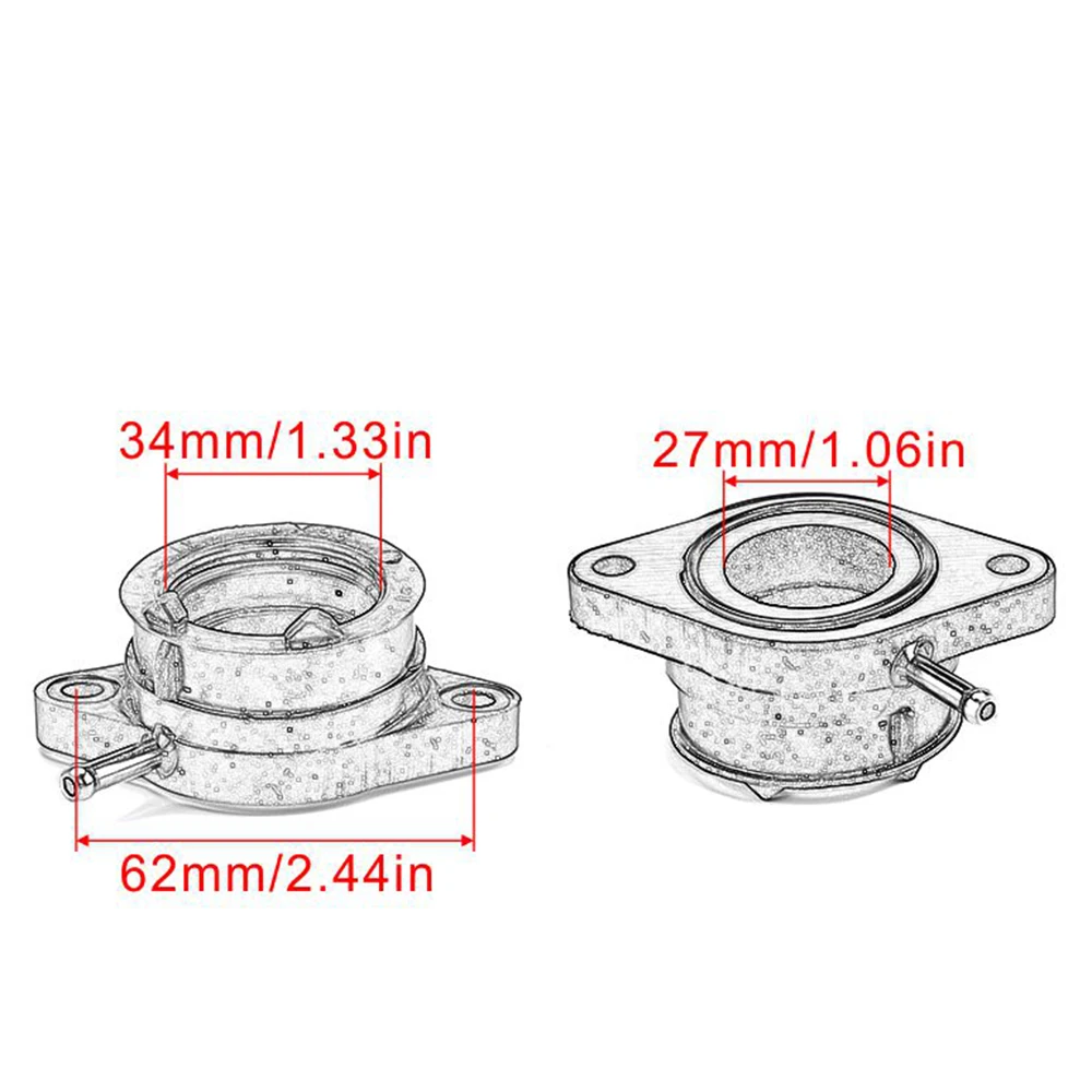 Motorcycle Carburetor Interface Intake outlet Manifold Adapter For Yamaha AG200 AG 200 1985 36X-13586-01 36X135860