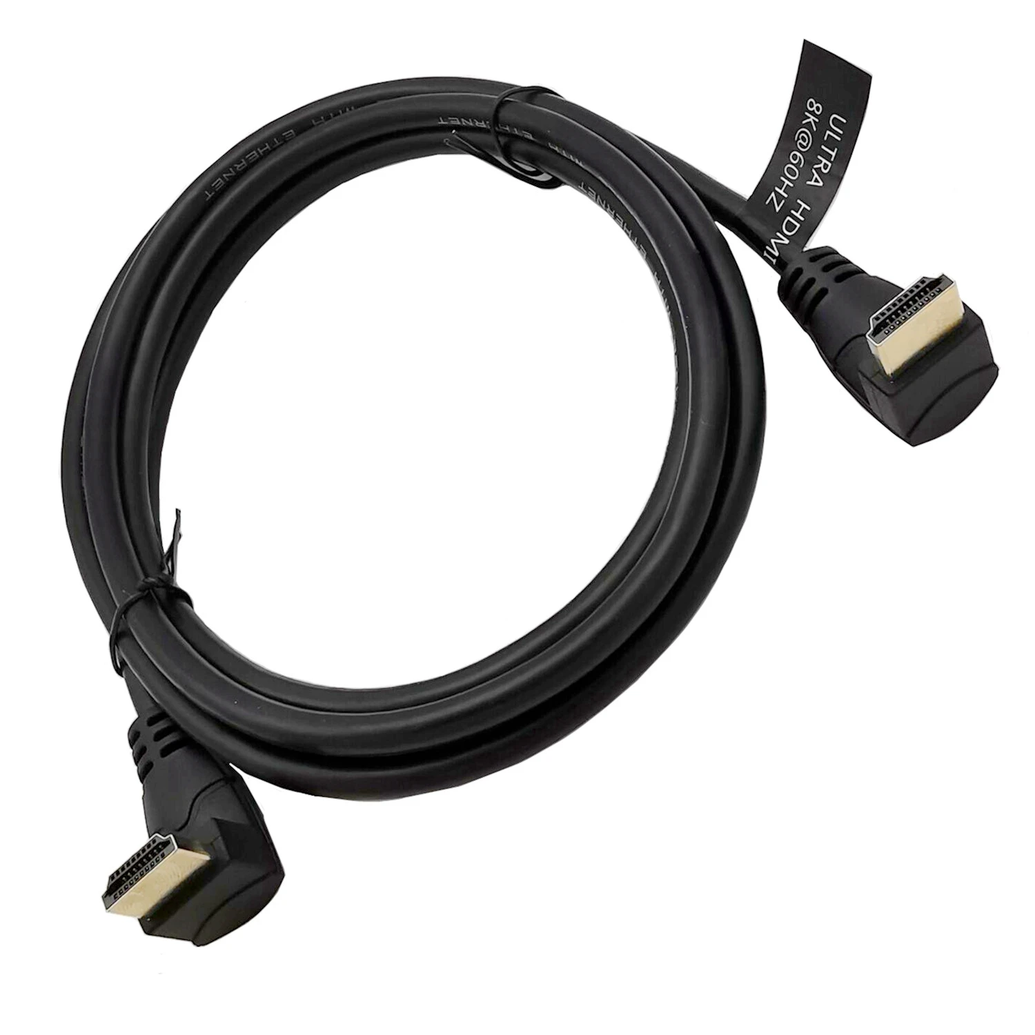 8K hdmi-kompatybilny kabel 2.1 w górę i w dół kabel kątowy 90 stopni 8K @ 60HZ do telewizora projektor do komputera PS3 PS4 Laptop 0.3M 0.6M 1.8M