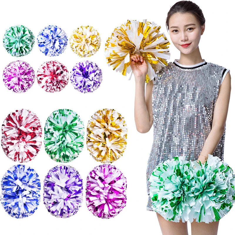 1 pair School Games Celebration Competition Pompom Cheerleader Pom Poms Ball Match Vocal Dance Party Concert  Pompom Cheerleader