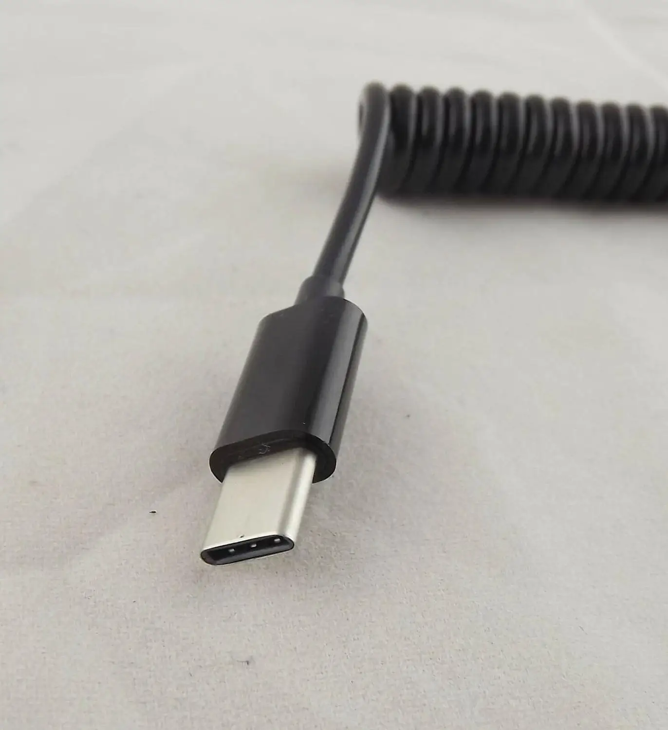 1pcs USB 3.1 C Type Male To Mini 5 Pin Male Spiral Coiled Data Sync Charger Cable 1m