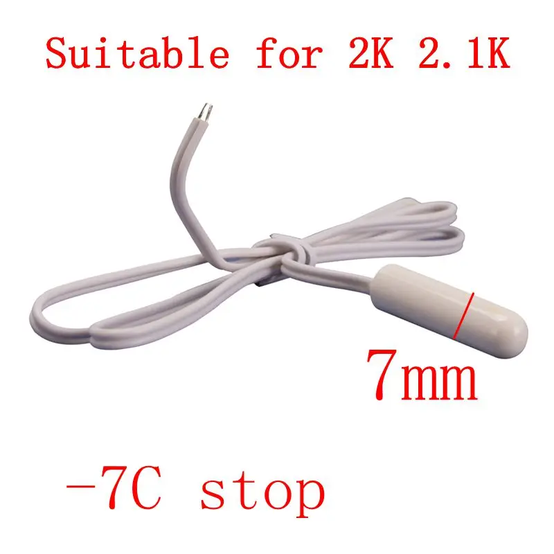 

universal 2.1K refrigerator temperature sensor probe round head freezer fridge controller sensor ice box replacement parts