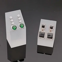 Wholesale New Frosted Acrylic Lot of 2 Earrings Jewelry Display Stand Packaging Holder Storage Organizer Gift Accessories Shelf