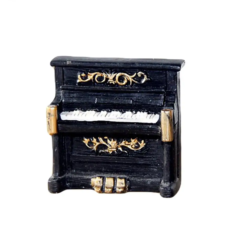 Retro Phonograph Typewriter Figurine Mini Sculpture Art Craft Table Decoration