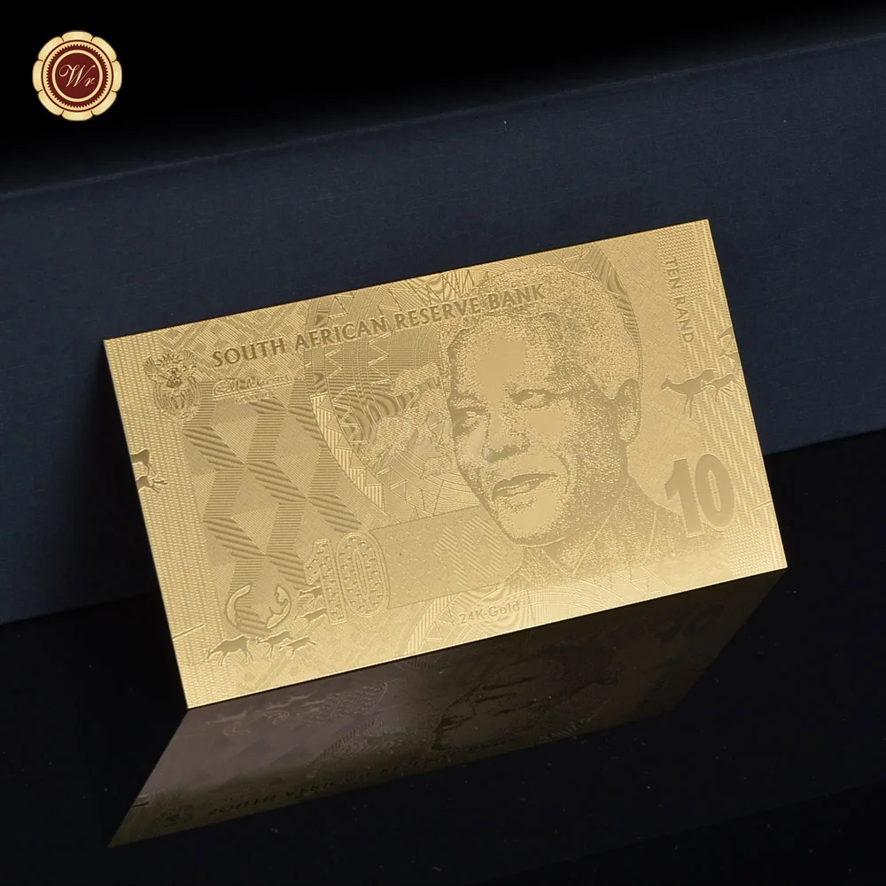 24K Gold Foil African Countries Banknote Currency Zimbabwe Fake Money South Africa Banknotes Souvenir Crafts Gift for Collection