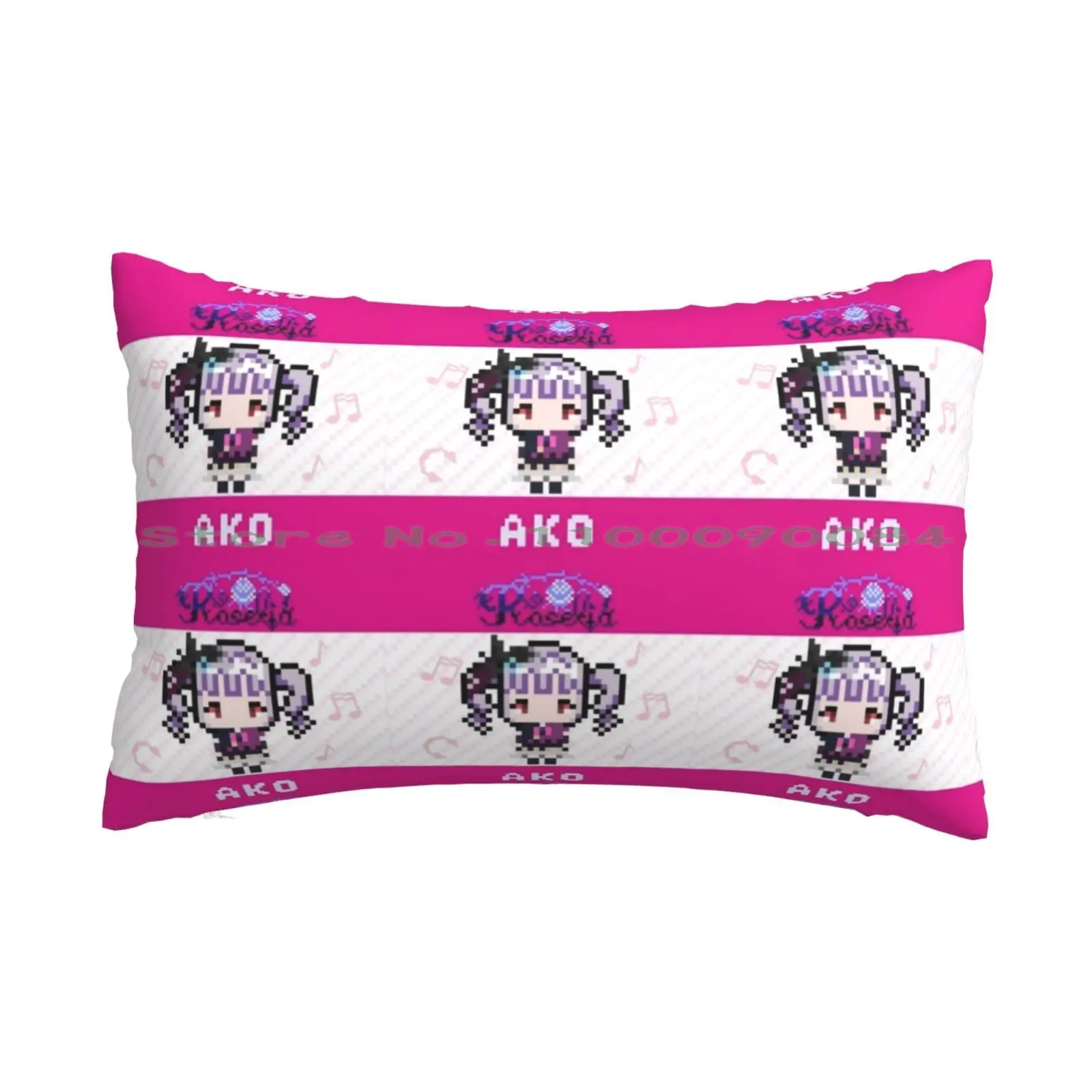 Bang Dream ! Roselia Ako Udagawa Pixel Art 2 Pillow Case 20x30 50*75 Sofa Bedroom Pattern Symmetrical Blue Waterfalls Polka Dot