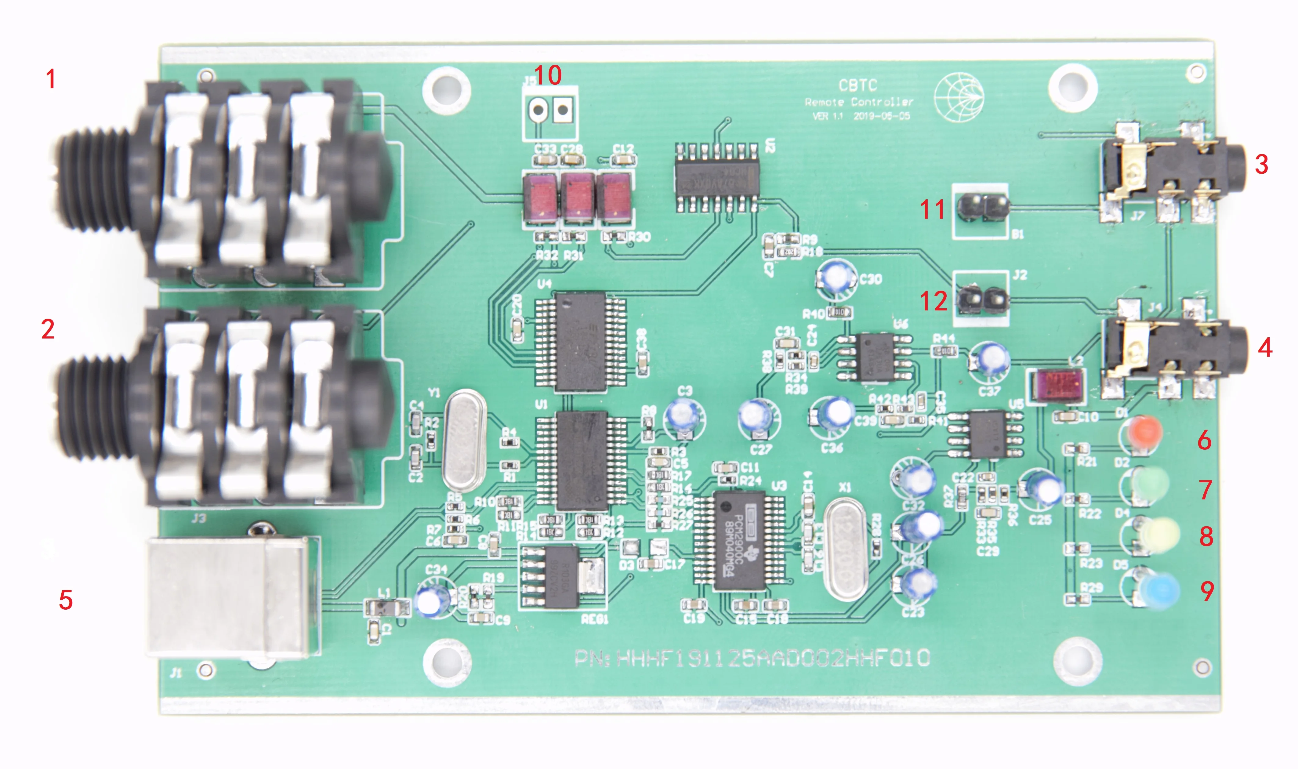 Radio remote controller, USB interface has both data and power supply