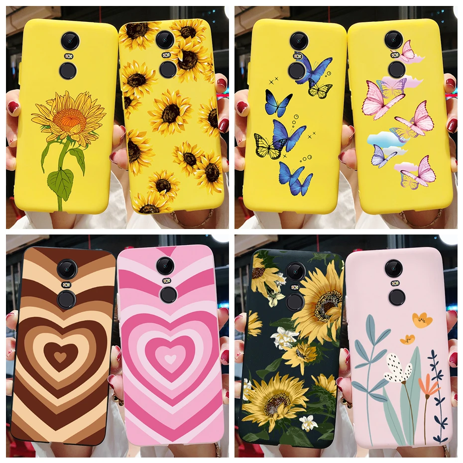 Phone Case For Xiaomi Redmi 5 Plus Case Soft Cute Daisy Flower Silicon TPU Back Cover For Xiaomi Redmi 5 Plus Redmi5 5Plus Cases