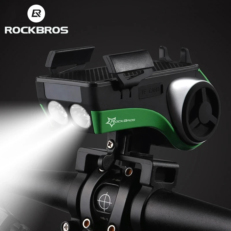 

ROCKBROS Bike Light Bicycle Phone Holder Bluetooth Audio MP3 Player Speaker 4400mAh Power Bank Bell Cycling Handlebar Light