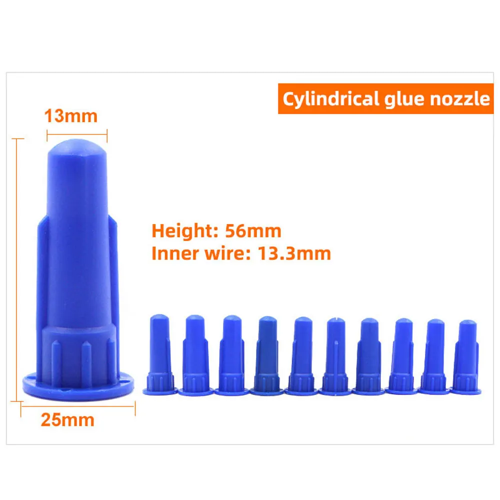10 stücke Pneumatische Klebepistole Düse Zubehör 6/8/10 MM Edelstahl Kleber Düse Weiche & Harte kleber Düse Adapter Set Kleber Düse – Detail 5