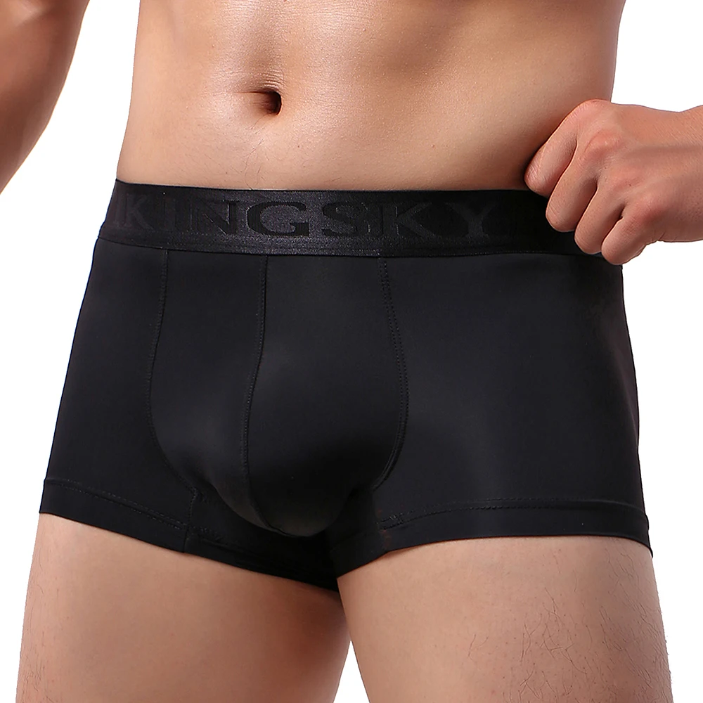 Men\'s Sporty Boxer Underwear Pouch Low Rise Shorts Sexy Bulge Under Panties