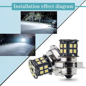Universeller LED -Glühbirnen -Leuchtturm für Motorrad, Roller -Scheinwerfer, Motorrad, Moped, weißes Licht, leistungsstark, 4,2 W, 30SMD, 6 V, 12 V, 24 V, 2x, P26s 10 Hauptverkauf Farol XJ6 - №9