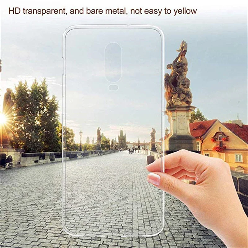 Original Transparent TPU for OnePlus 6 / 6T Case Cover Ultrathin Soft Silicone Edge Protective One Plus 6 Back Cover Phone Cases