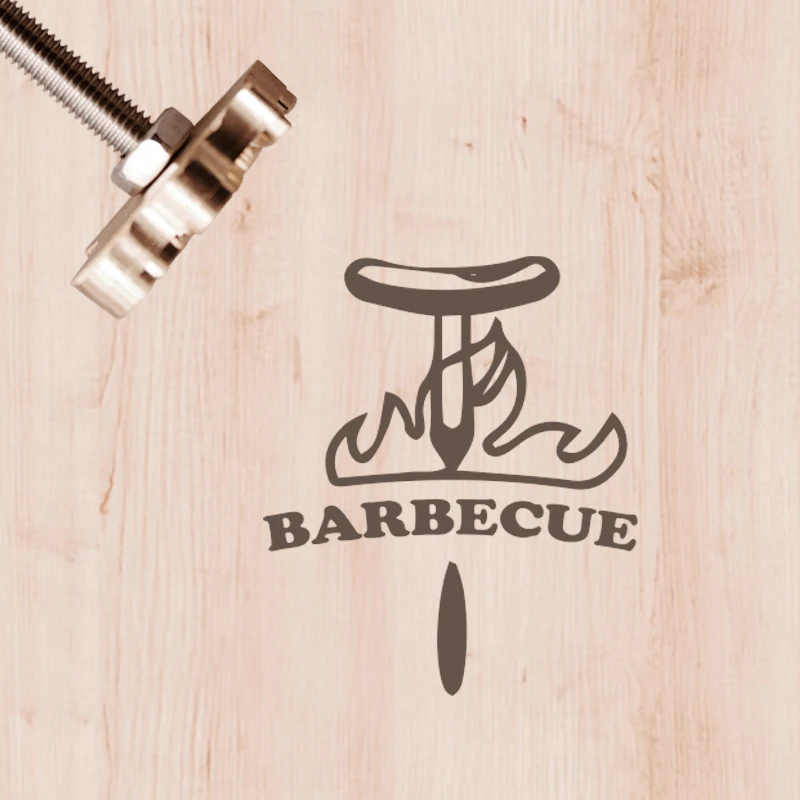 DIY Barbecue Letter Printed Steak Meat Barbecue Signature Name Marking Stamp Tool,BBQ Meat Branding iron Tong