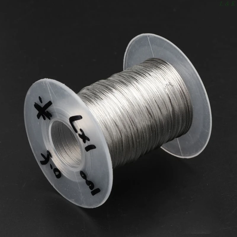 100m Dây Thép Không Gỉ 304 Dây Câu Cá Mềm Nâng Cáp 1Ã  7 Phơi Quần Với 30 Nhôm Ferrules