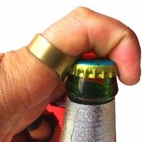 Mini Can Opener Stainless Steel Bottle Opener Ring-shape Bottle Beer Cap Opening Remover Kitchen Gadgets Bar Finger Opener Tools