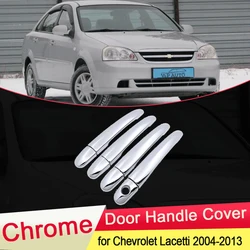 Para chevrolet daewoo lacetti optra 2007 ~ 2013 chrome maçaneta da porta capa guarnição captura adesivos de carro acessórios 2008 2009 2010 2011