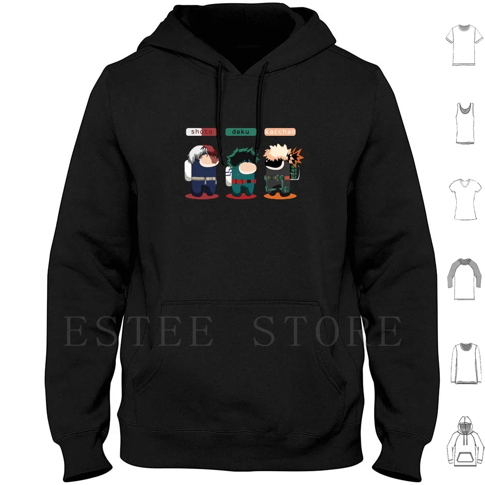 

Толстовка Bnha Trio с длинным рукавом, аниме Кроссовый игровой боку без героев академии, милый смешной косплей, аниме для мальчиков