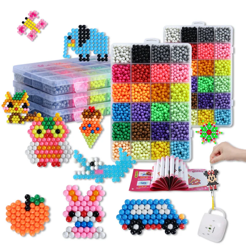 DIY Water Magic Kralen Dier Mallen Hand Maken Kralen Puzzel Kids Educatief Speelgoed Kinderen Toys Spell Replenish Beans