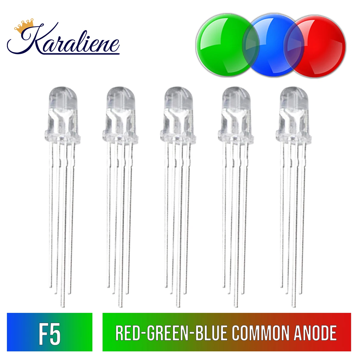 10pcs/LOT  F5 5mm Multicolor RED GREEN BLUE RGB 3Pin (DOUBLE COLOR) 4Pin  (THREE COLOR) LED light emitting diode