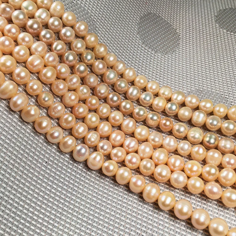 Real Natural Freshwater Pearl Beads Round Spacer Punch Exquisite Loose Bead For Jewelry Making DIY Necklace Bracelet Accessories
