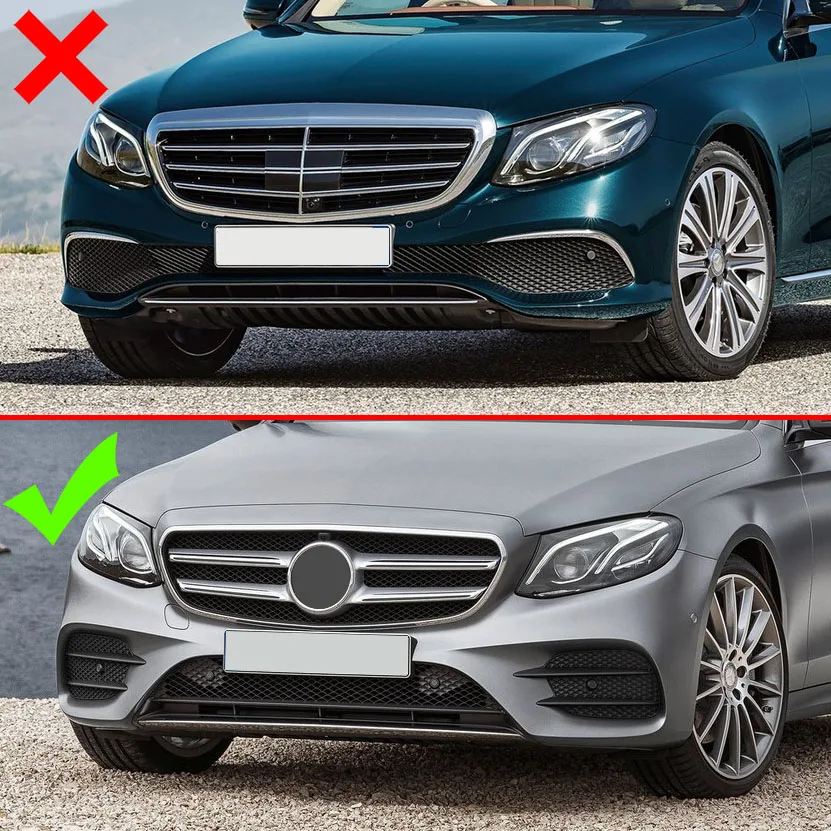 Chrome Fog Light Strips For Mercedes-Benz E-Class W213 S213 C238 A238 2017-2020 Front Grill Grille Molding