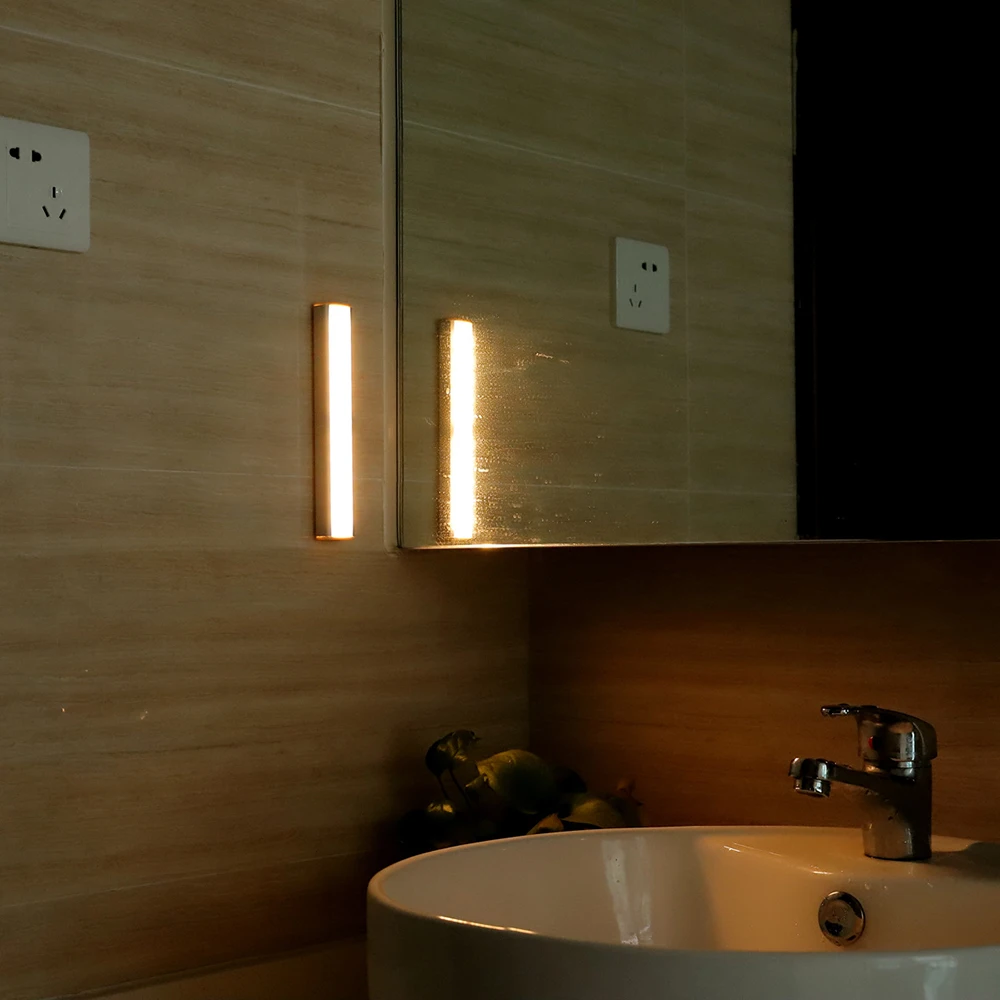 1/2/3Pcs 19cm PIR Motion Sensor Light LED Under Cabinet Light Battery Powered Wall Lamp for Kitchen Corridor Wardrobe Night Lamp