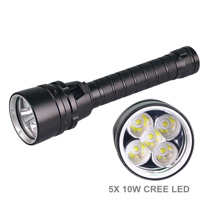 Imagem -03 - Poderosa Luz de Mergulho Led Lanterna Impermeável Tocha de Mergulho Ip68 para Subaquática t6 l2 10w 50m Profissional