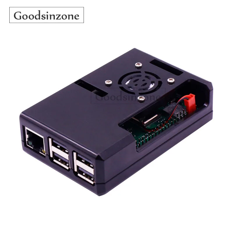 

Чехол Raspberry Pi 3 B +/3B с вентилятором ABS корпус с охлаждающим вентилятором для Pi 3 Модель B +/3B