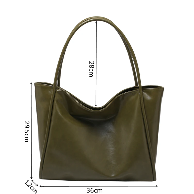 Soft PU Leather Big Tote Bags for Women 2021 Winter Trends Shoulder Bag Ladies Designer Top Handle Bag Practical Bolsa Feminina