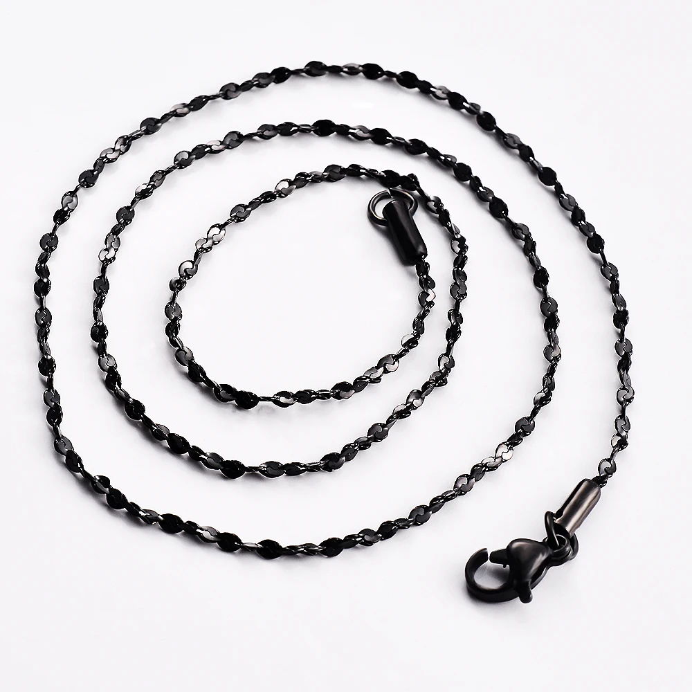 1 Stück Edelstahl-Feingliederkette, Breite 1,2mm/1,5mm/1,8mm, für passende Anhänger, Halskettenkette für DIY-Schmuckherstellung – Detail 6