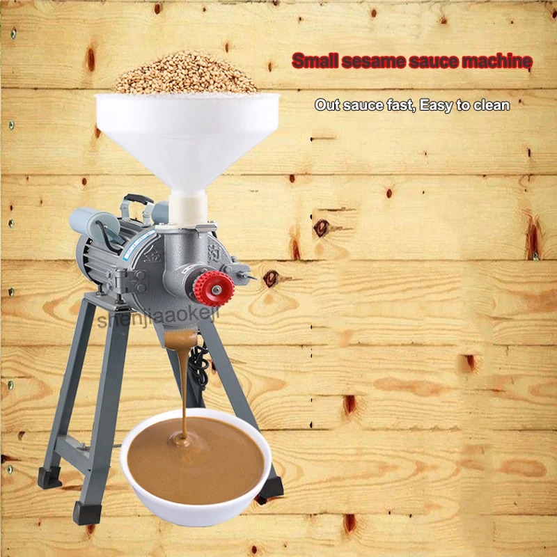 Moulin multifonction professionnel, 220 V, silencieux, broyeur/raffineuse pour la fabrication de beurre de cacahuètes et de sauce sésame