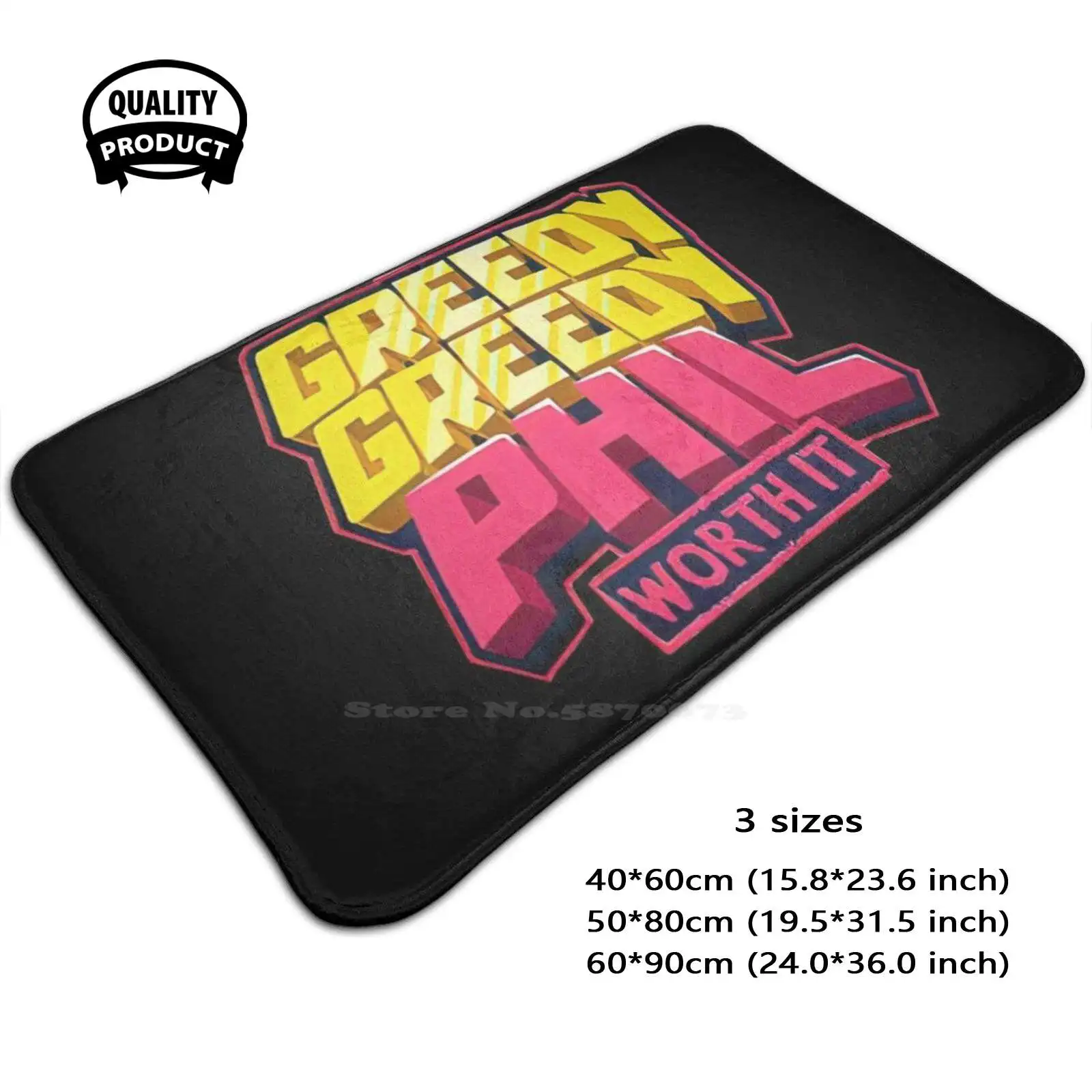 Greedy Greedy Phil Soft Cushion Home Carpet Door Mat Car Rug Ph1Lza Philza Technoblade Wilbur Soot Skeppy Innit Bajancanadian