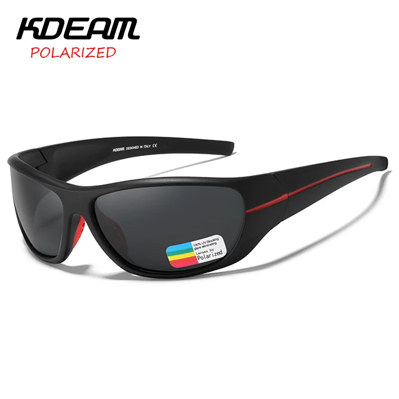 KDEAM  TR90 Polarized Sunglasses for Men  Anti-scratch lens Sun Glasses for Jogging Fishing Night Driving 2020