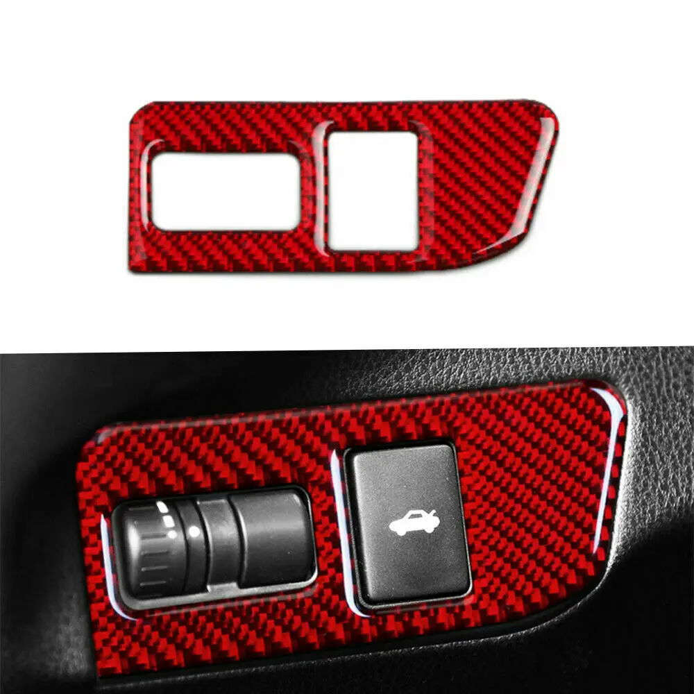 

Red Carbon Fiber Rear Trunk Switch Trim Cover For Subaru BRZ Toyota 86 2013-2017