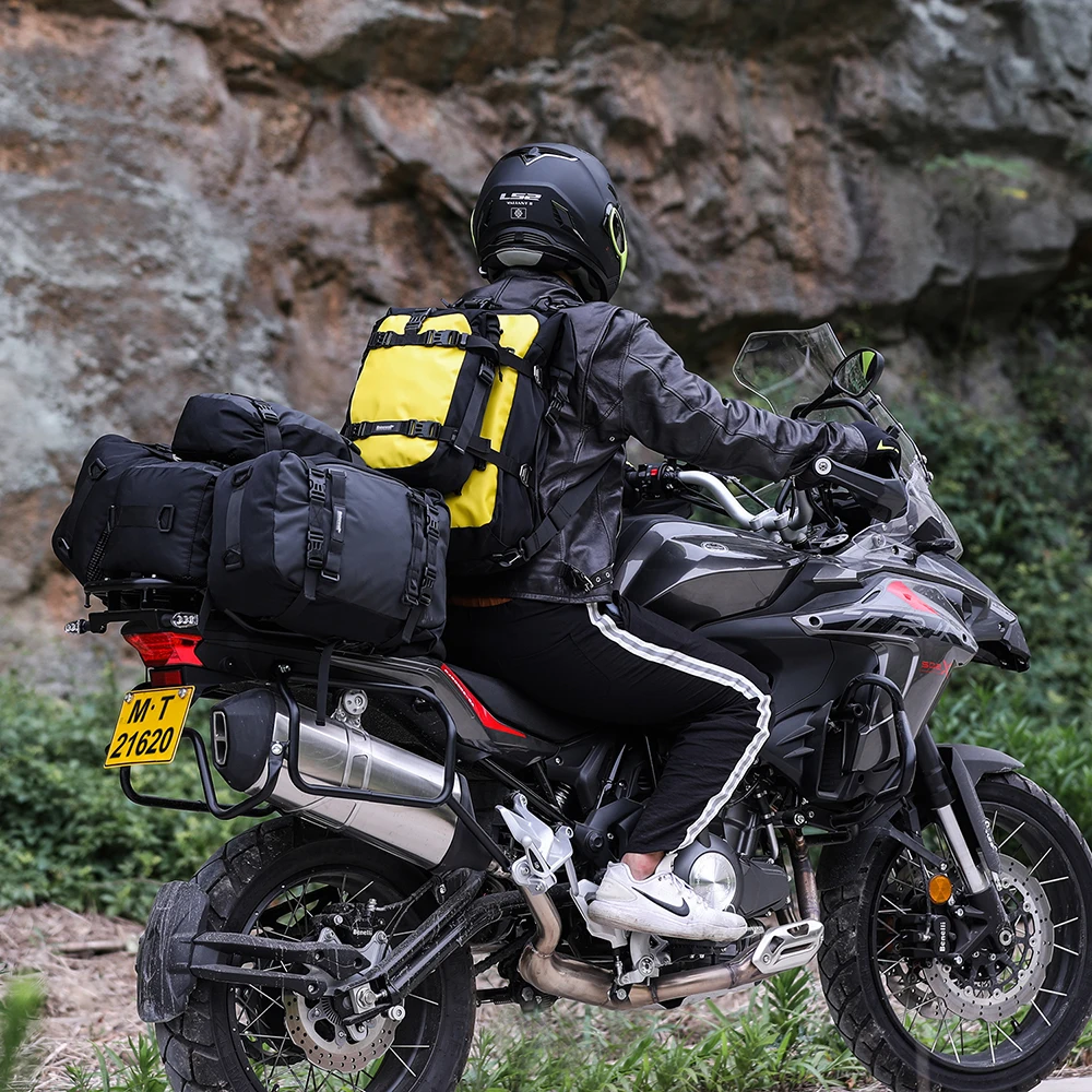 Rhinowalk Motorcycl Tail Bag Carrier Bags Rider Luggage 10L 20L 30L Multiple Purposes Moto Tail Pack Backpack Moto Saddle Bag