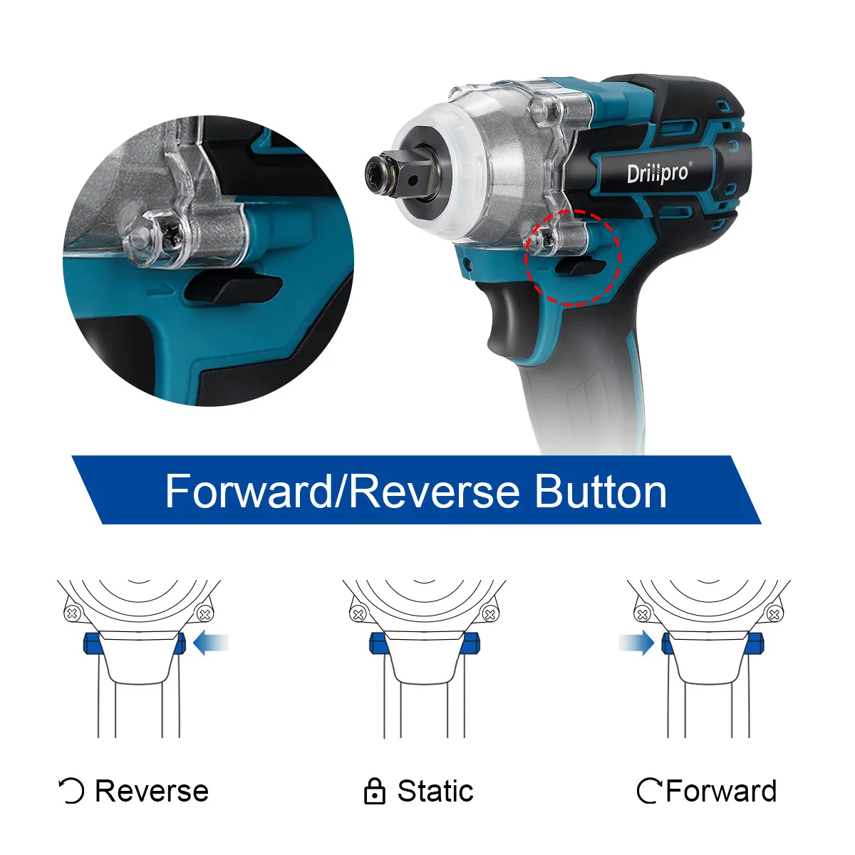 18V 520N.m Electric Brushless Impact Wrench Rechargeable 1/2\'\' Socket Cordless Wrench Screwdriver For Makita Battery