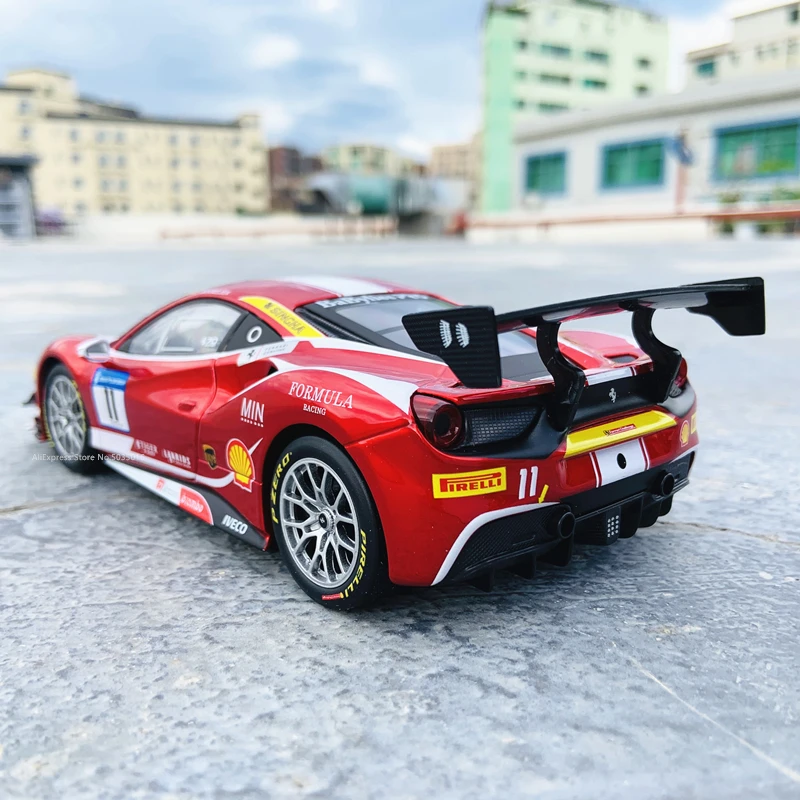 Bburago 1:24フェラーリ488チャレンジ2017トラックバージョン車モデル子供のおもちゃボーイフレンドギフト模擬合金車コレクション