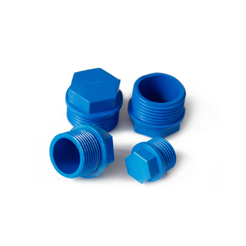 PVC 스레드 플러그 1/2 ",3/4,1" 제국 남성 BSP 스레드 파이프 피팅 나사 플러그 파이프 엔드 캡 수족관 정원 정지 물 어댑터