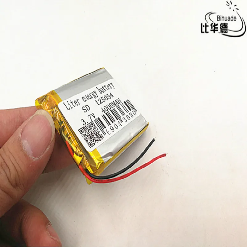 

10pcs 2019 new batteries 3.7V 4000mAh 125054 lithium polymer battery MP3 MP4 navigation instruments small toys