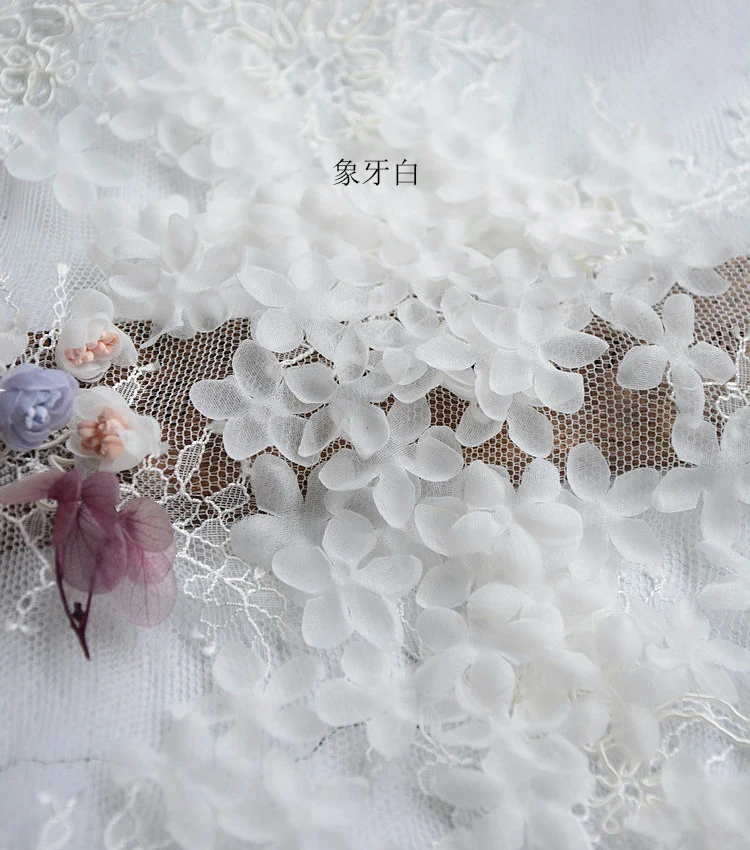 2,3 cm Organza-Blütenblatt-Zubehör für Puppenkleidung, Kopfschmuck-Material, handgefertigte 3D-Blumen RS3059 – Detail 14