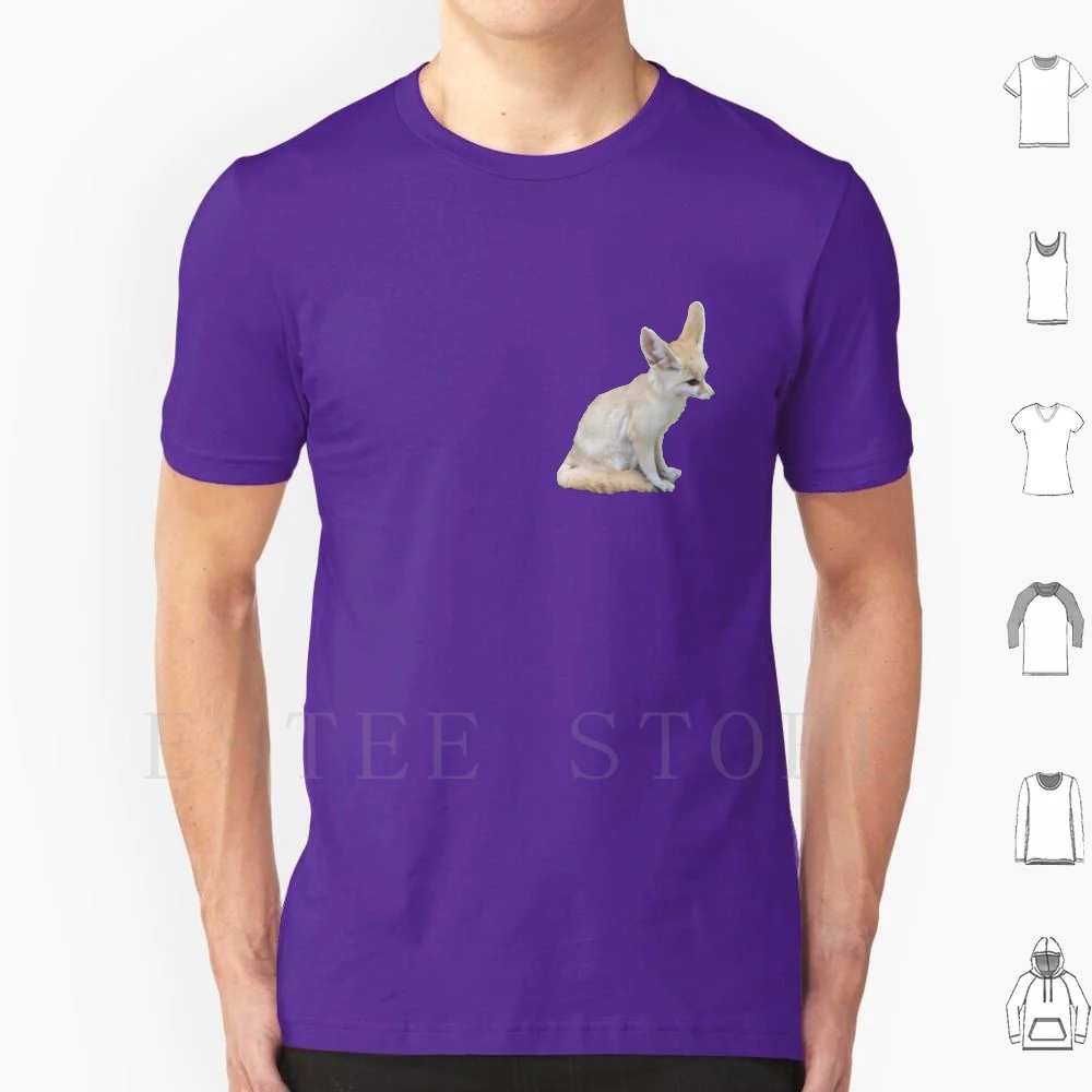 White Fox T Shirt Cotton Men DIY Print White Fox Animal Wild Creature Big Ears Long Nose Paws Legs Fur
