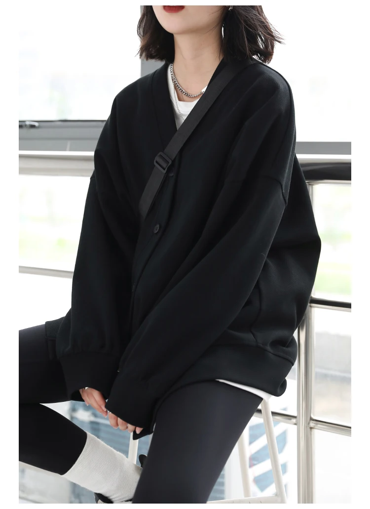 CHIC VEN Korean Women's Sweatshirts Solid Plush Thick Warm Loose Casual Female Tops Office Lady Coats Jacket Autumn Winter 2026