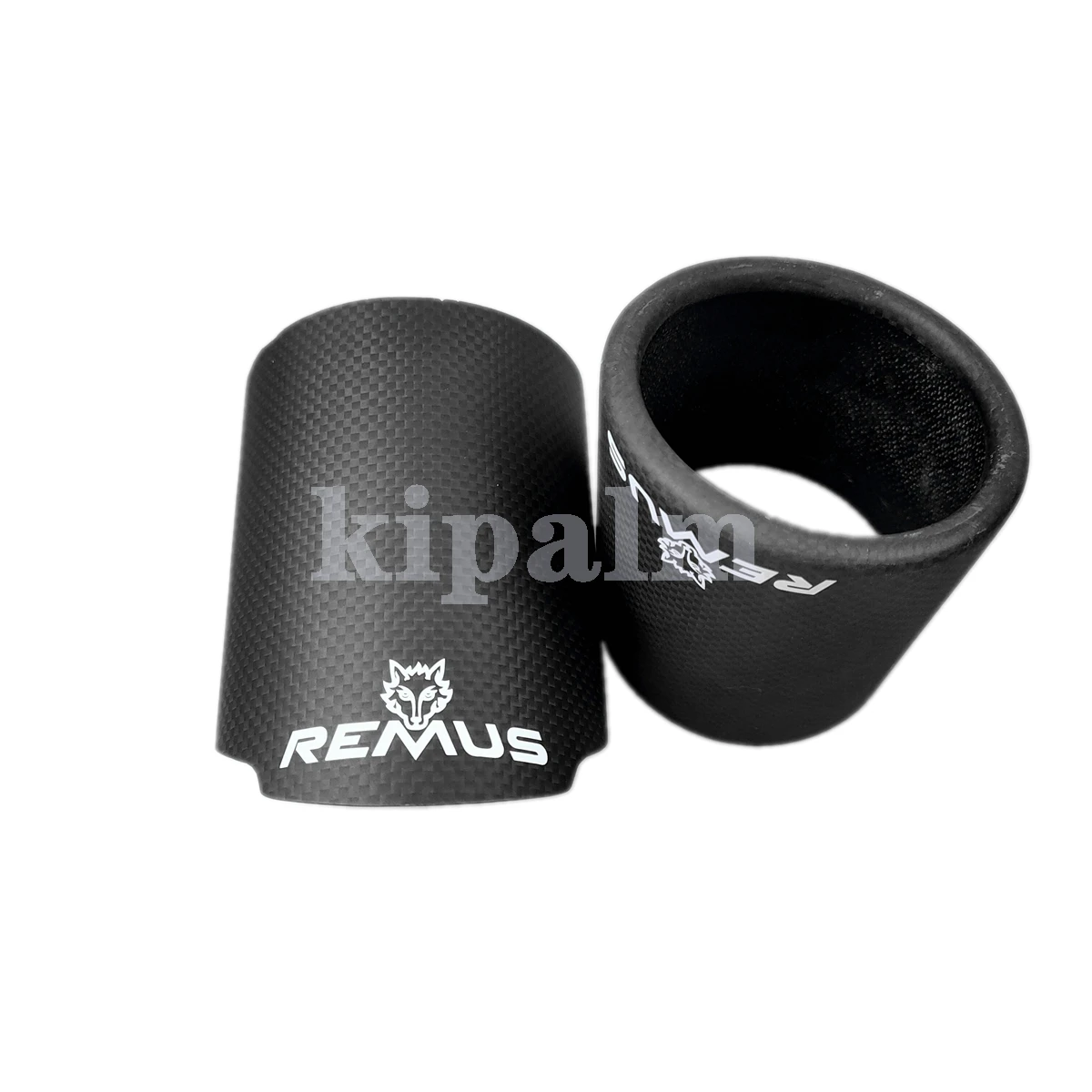 REMUS Car Universal Exhaust Pipe Matte Carbon Fiber Cover Exhaust Muffler Pipe Tip Carbon Fiber Case Exhaust Tip housing