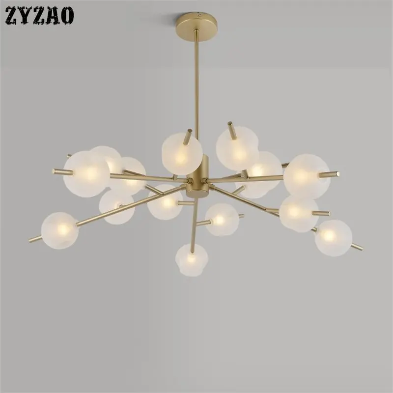 

Nordic Restaurant Bar Living Room Pendant Lights Modern Glass Ball Branch Clothing Store Pendant Lamp Home Decor Light Fixtures