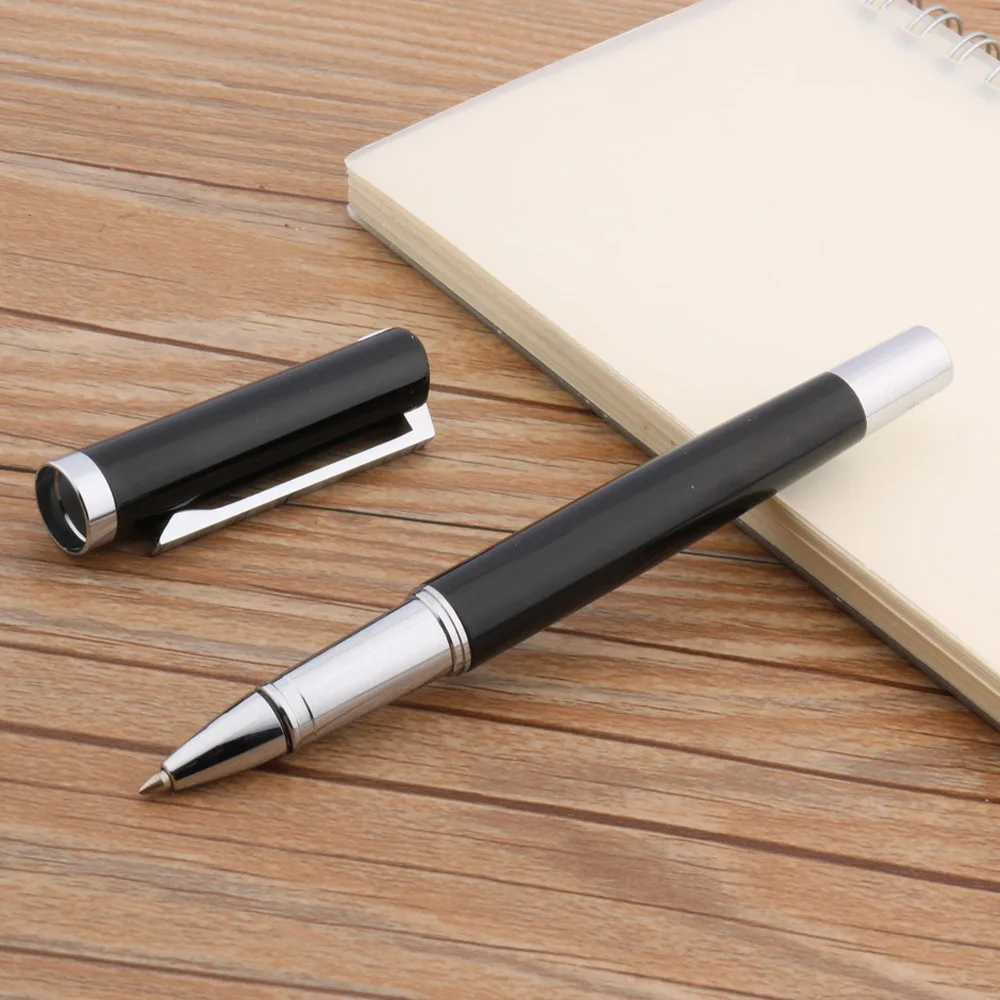 Y02 Black Matal Silver office school ornament Rollerball pen